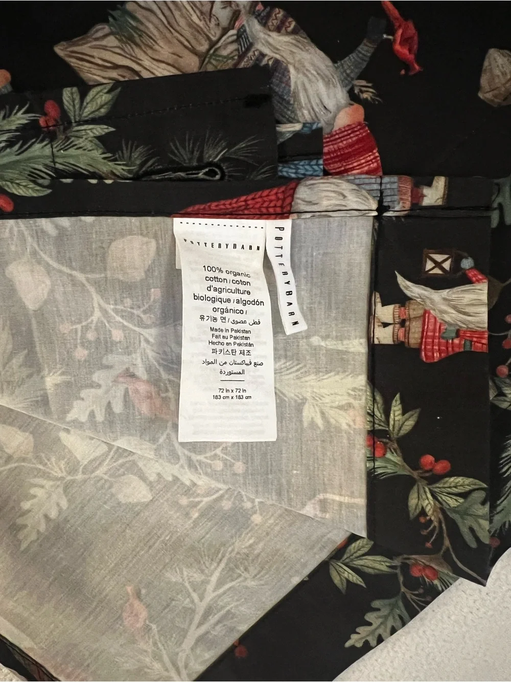 Pottery Barn Forest Gnome Shower Curtain